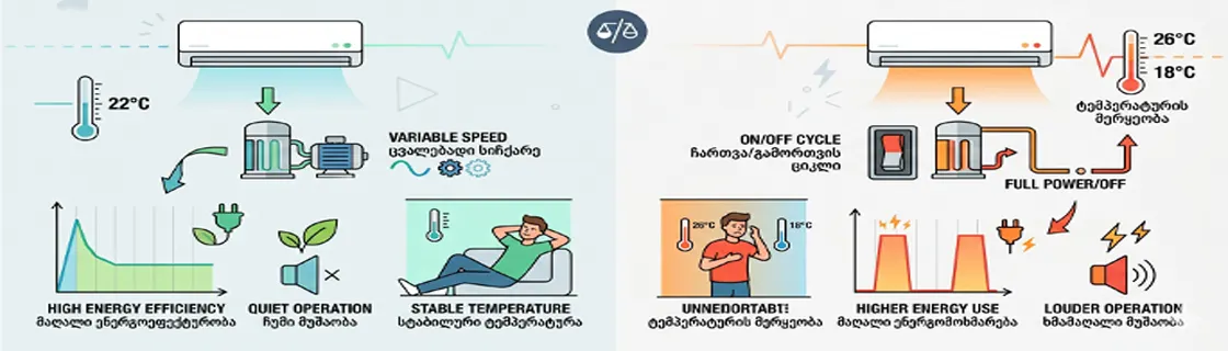 AC Inverter VS AC ON/OFF